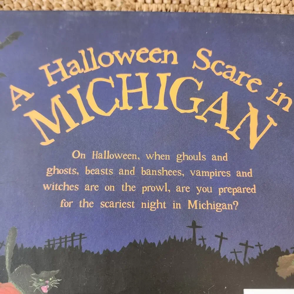 A Halloween scare in Michigan‎ children's hardback book author Eric James